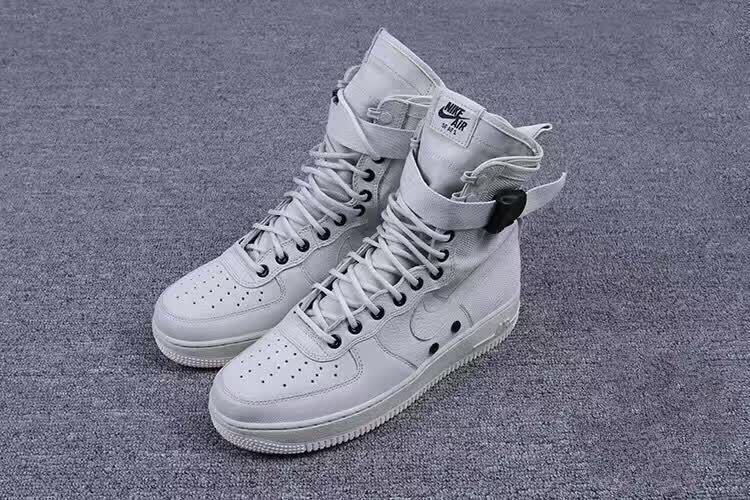 Women Nike Special Forces Air Force 1 Boots Beige Golden Beige Linen Shoes